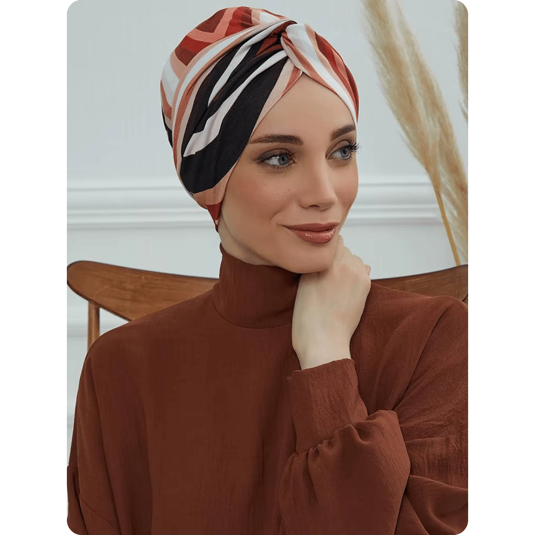 Turban Oriental Élégant à Motif 3