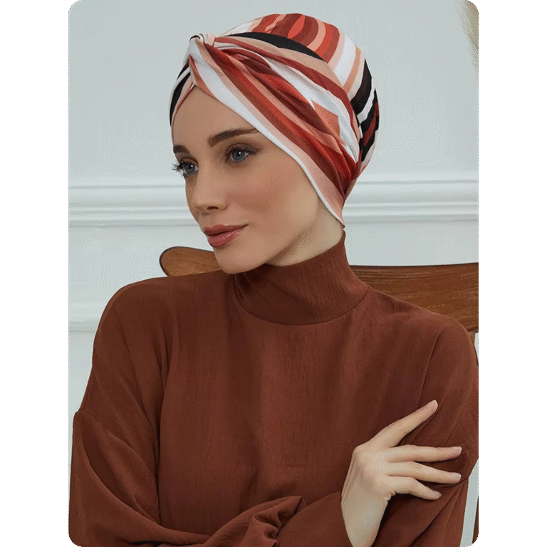 Turban Oriental Élégant à Motif 4