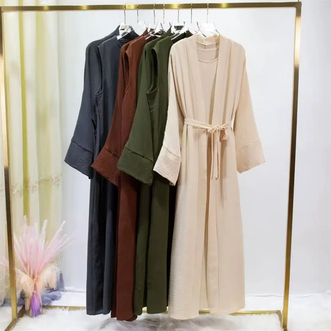 Veste longue style abaya pour femme