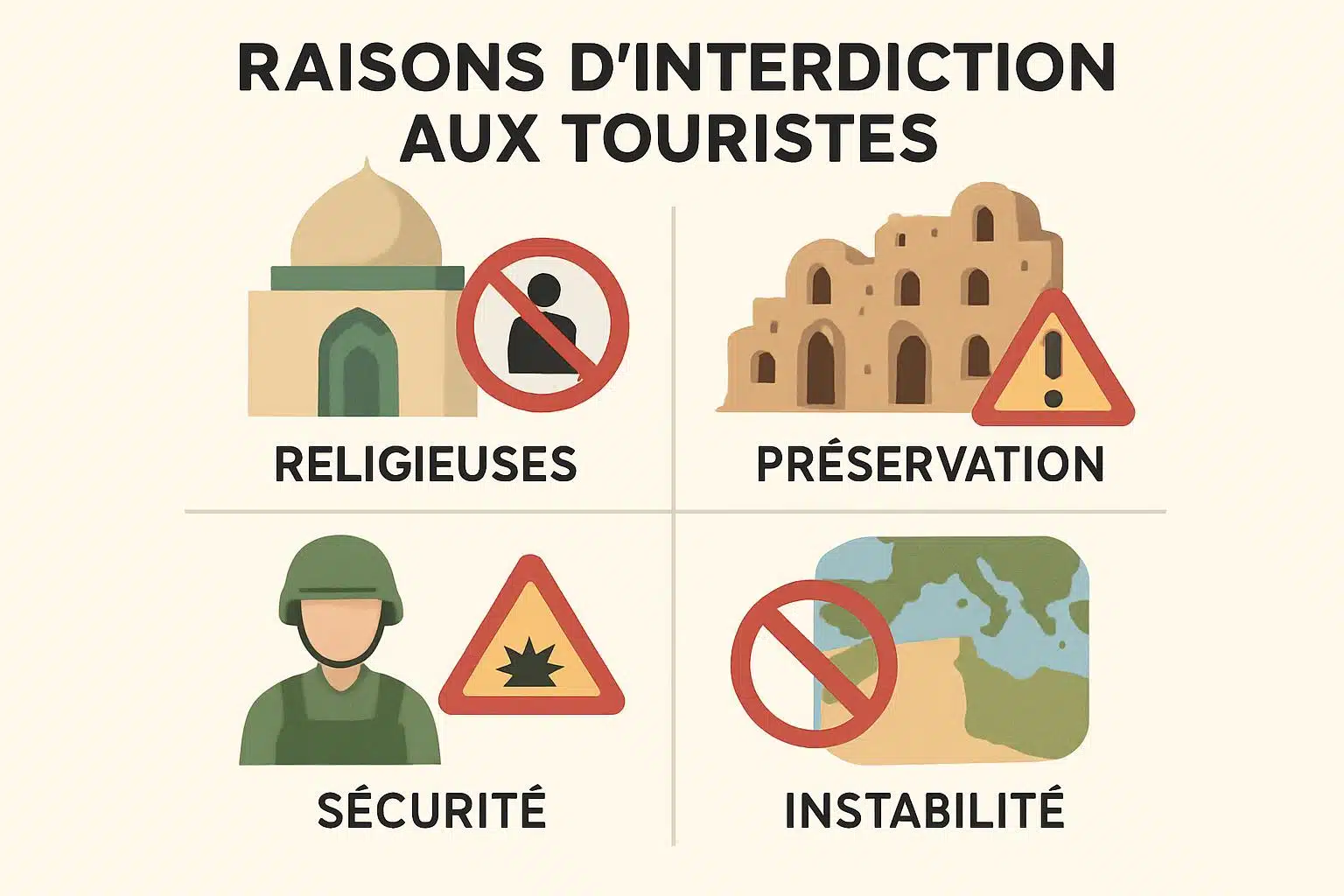 villes du Maghreb interdites
