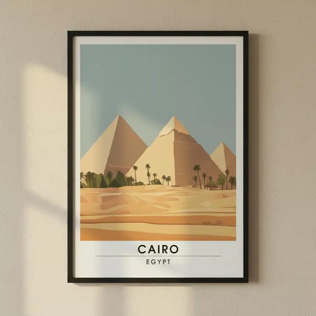 Affiche murale sur toile pyramides du caire