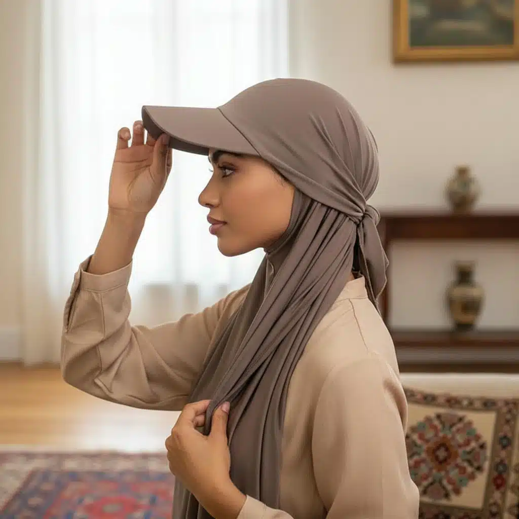 Boné hijab com pala