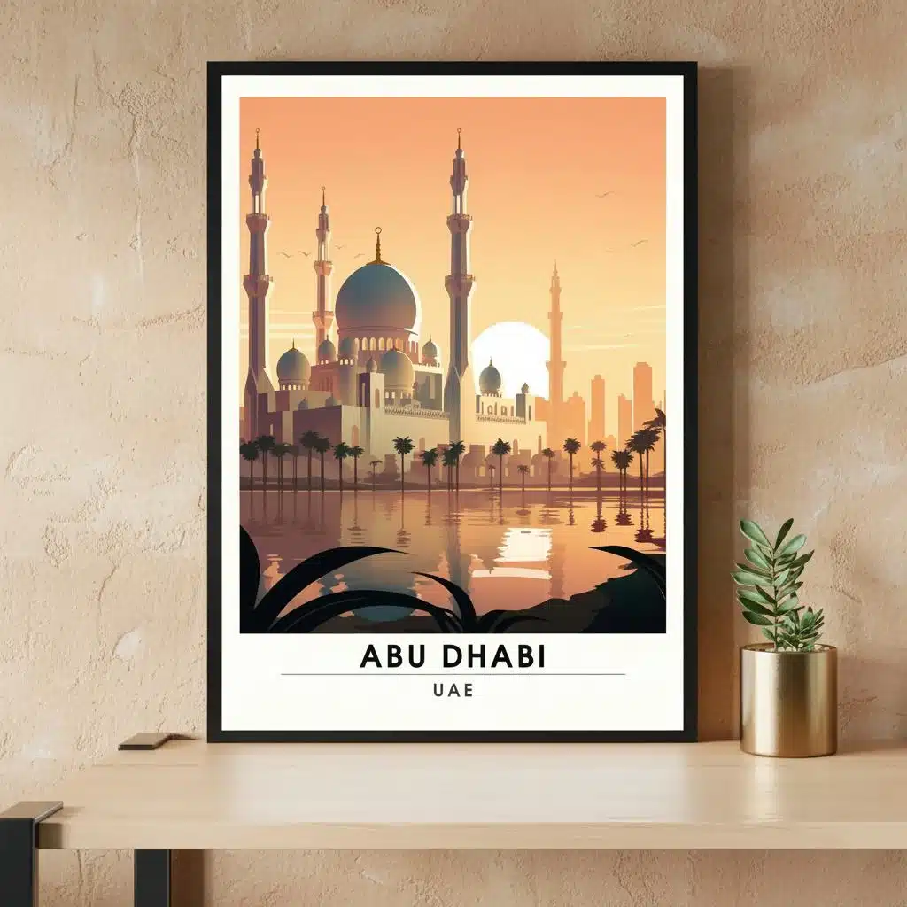 Décoration murale orientale Mosquée Abu Dhabi