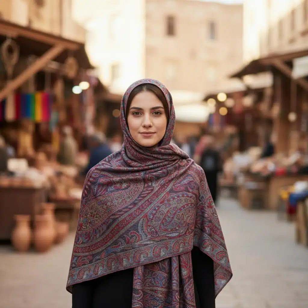 Foulard pashmina multicolore