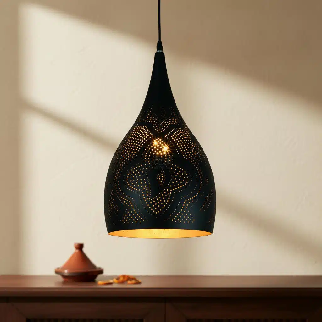 Lanterne marocaine suspension perforée