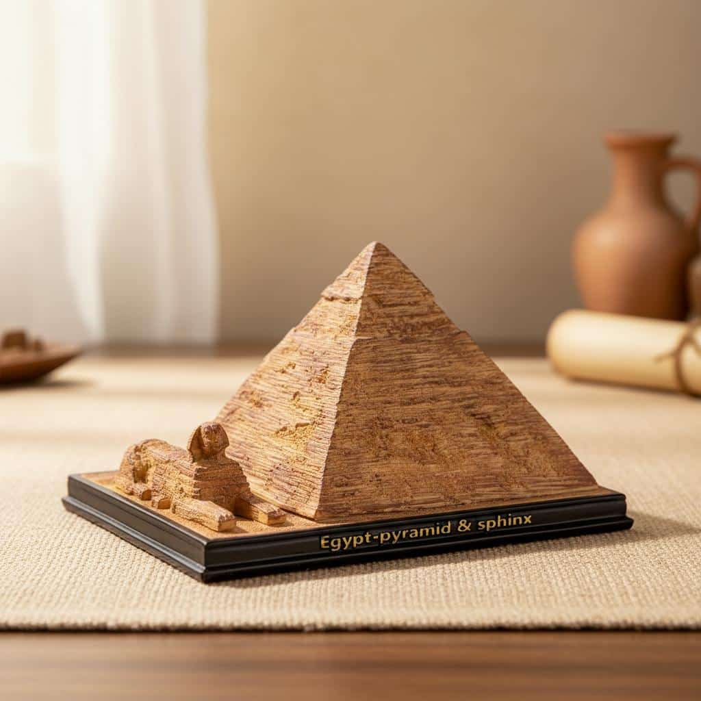 Maquette de la Pyramide de Gizeh et Sphinx