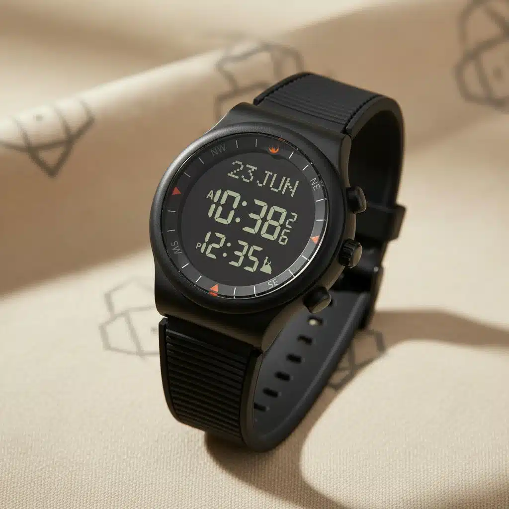 Montre de sport de prière musulmane numérique