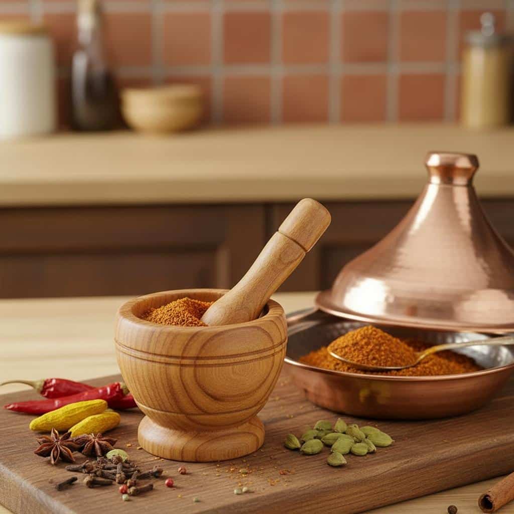 Mortier et Pilon de broyage pour Épices et Herbes