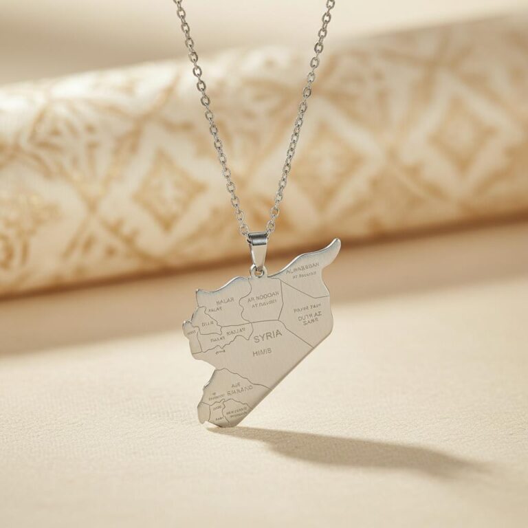 pendentif-carte-de-la-syrie-en-acier-inoxydable-picture-7503