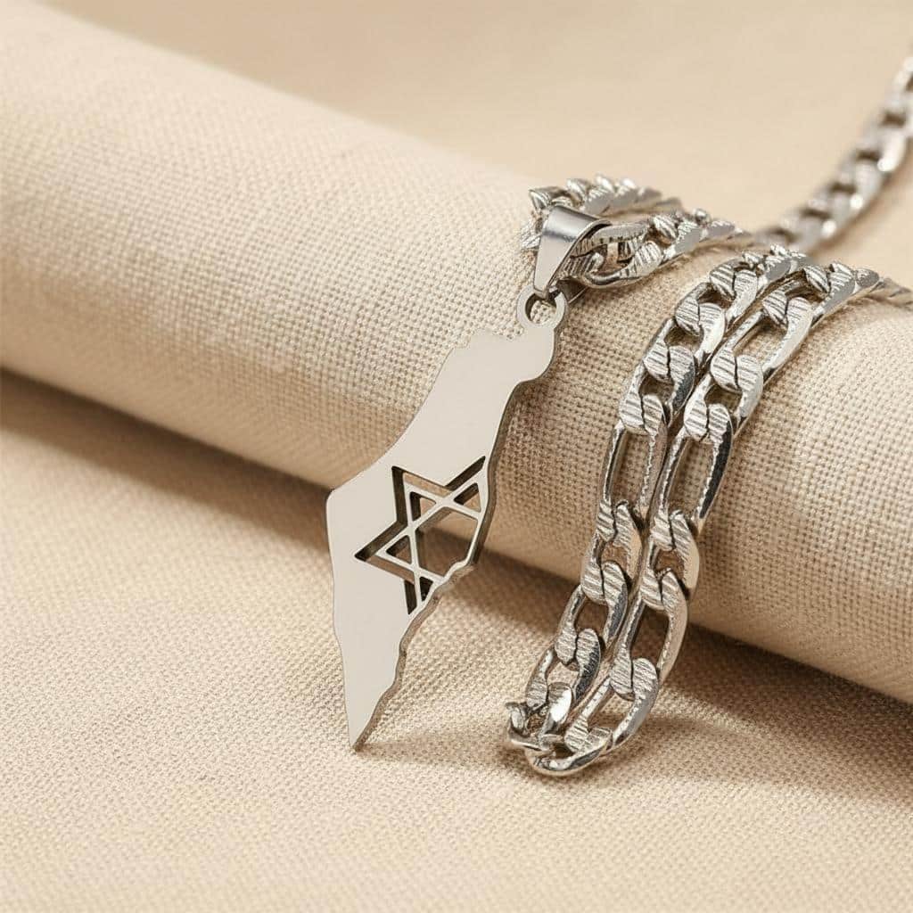 Pendentif d’Israël en Acier Inoxydable