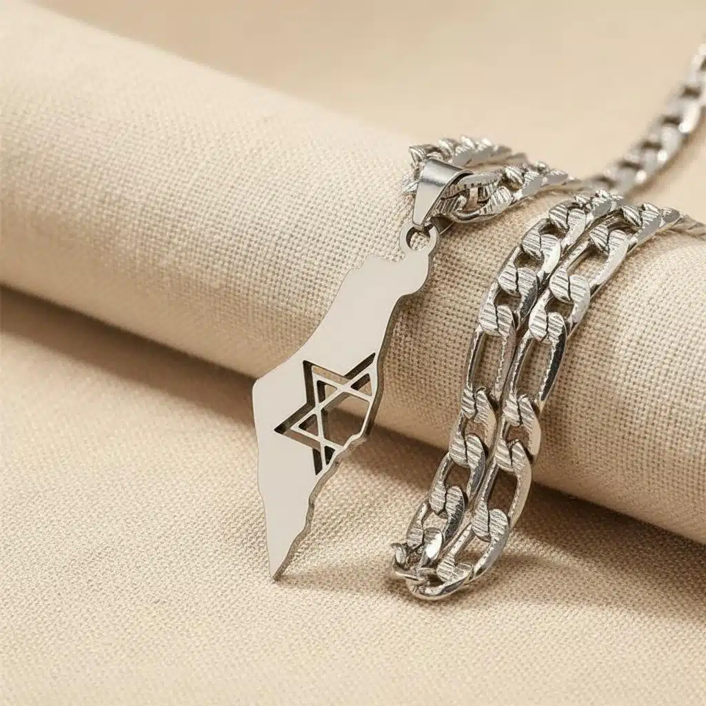 Pendentif disrael en acier inoxydable