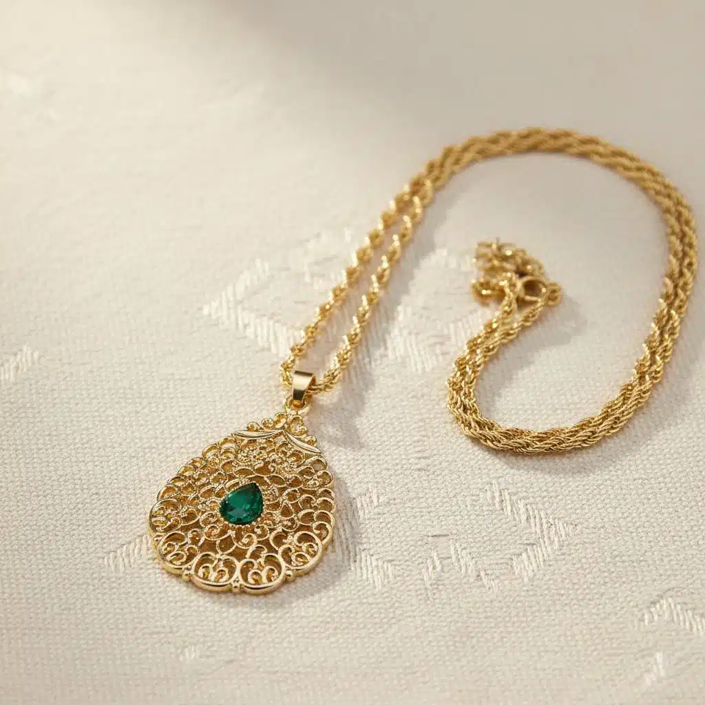 Pendentif oriental en alliage avec pierre