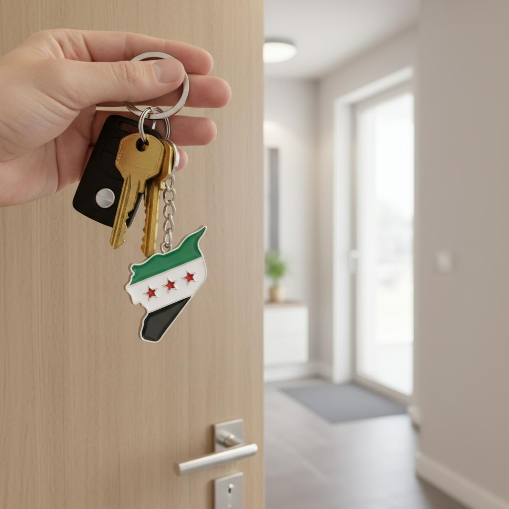 porte-cly-carte-syrie-en-acier-inoxydable-picture-6860