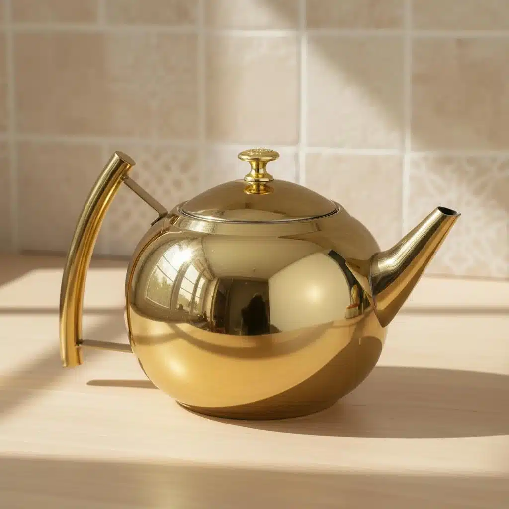 Théière orientale en acier inoxydable moderne