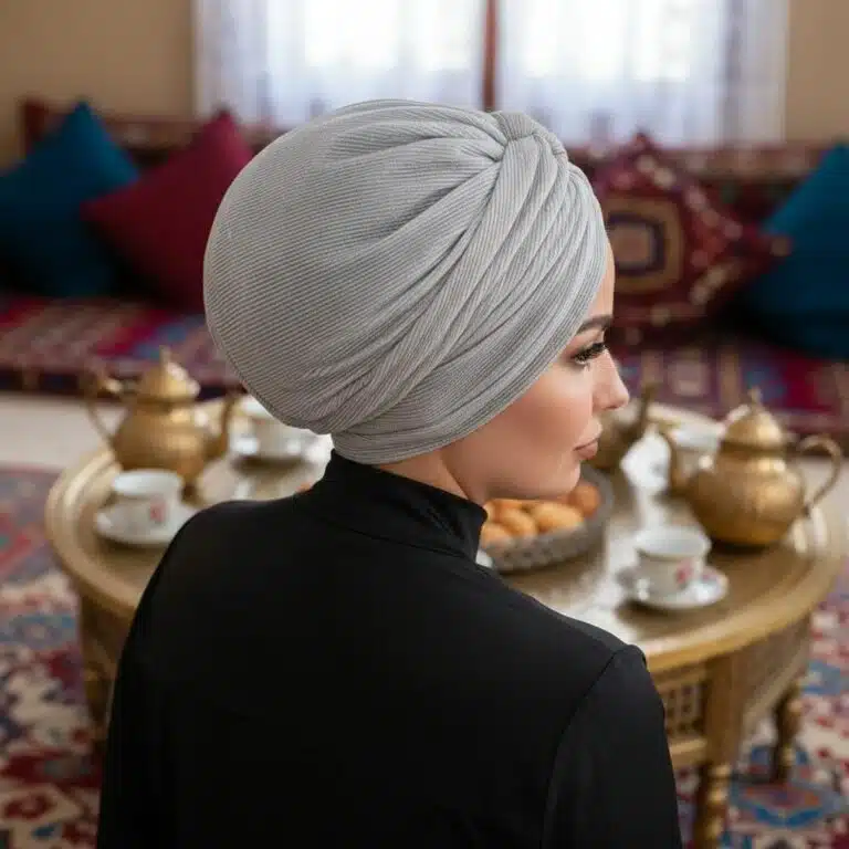 Turban élégant en tissu pour couvre-chef
