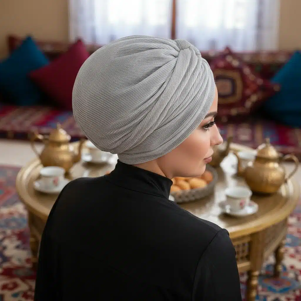Turban élégant en tissu pour couvre-chef