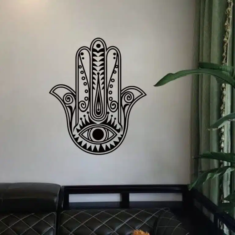 Autocollant mural de la main de Fatma hamsa
