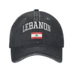 Casquette de baseball vintage réglable avec drapeau du Liban - 459 (1)