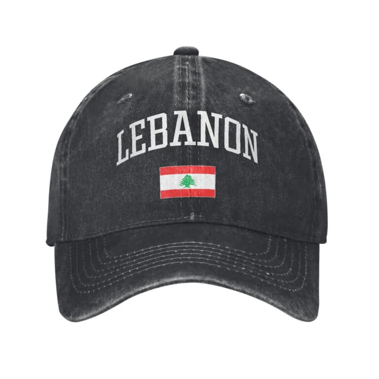 Casquette de baseball vintage réglable avec drapeau du Liban - 459 (1)