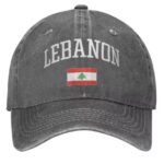 Casquette de baseball vintage réglable avec drapeau du Liban - 459 (8)