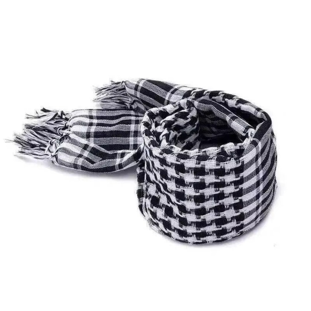 Lenço keffieh para homem aos quadrados