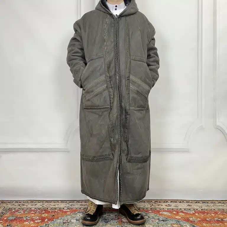 Manteau saoudien long à capuche épais avec poches latérales