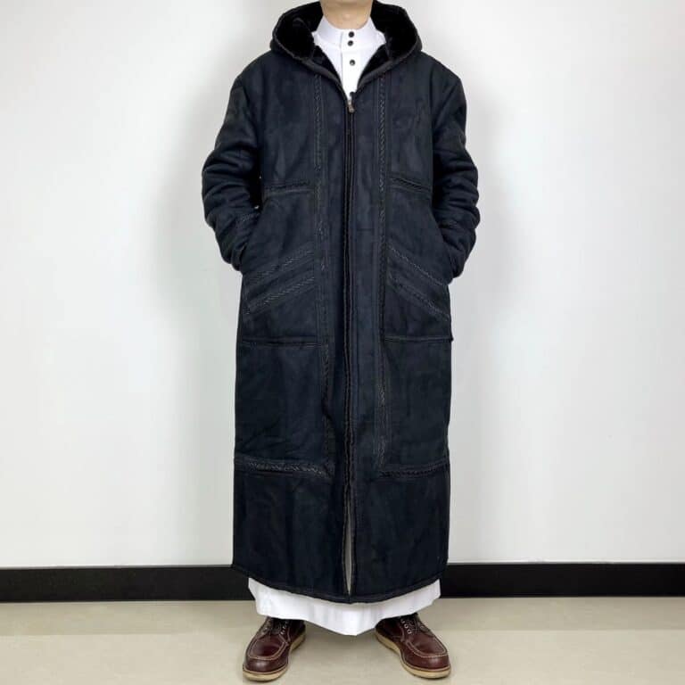 Manteau Saoudien Long à Capuche Épais avec Poches Latérales 2
