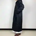 Manteau saoudien long à capuche épais avec poches latérales