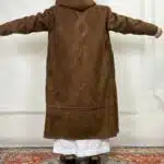 Manteau saoudien long à capuche épais avec poches latérales