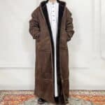 Manteau Saoudien Long à Capuche Épais avec Poches Latérales 7