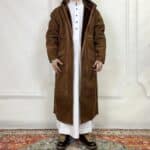Manteau Saoudien Long à Capuche Épais avec Poches Latérales 8