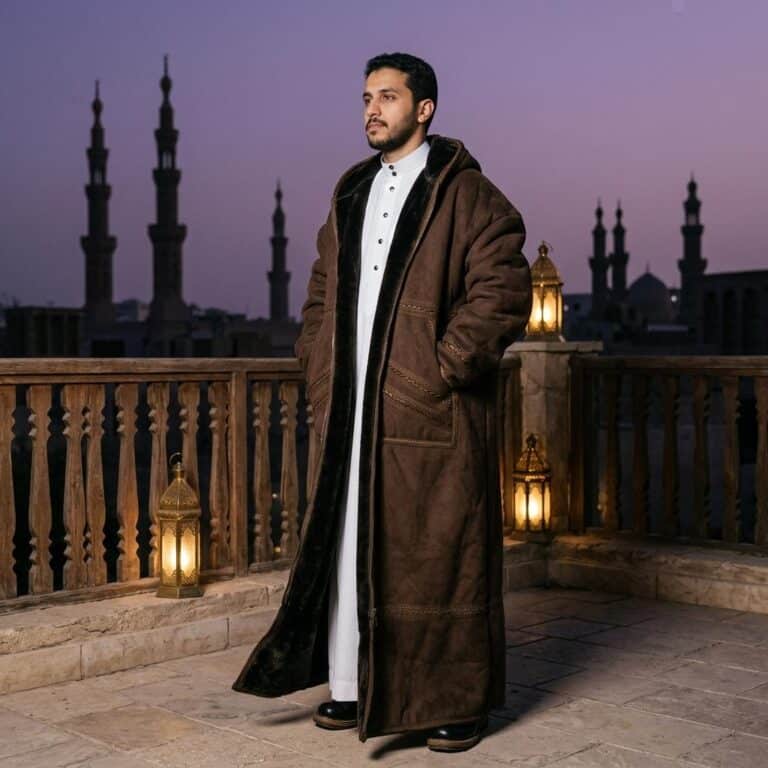 Manteau-Saoudien-Long-y-Capuche-ypais-avec-Poches-Latyrales-picture-3265