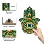 Panneaux-Mural-en-Bois-Main-de-Fatma-Bleu-et-Vert-en-lot-de-2-technique-8527