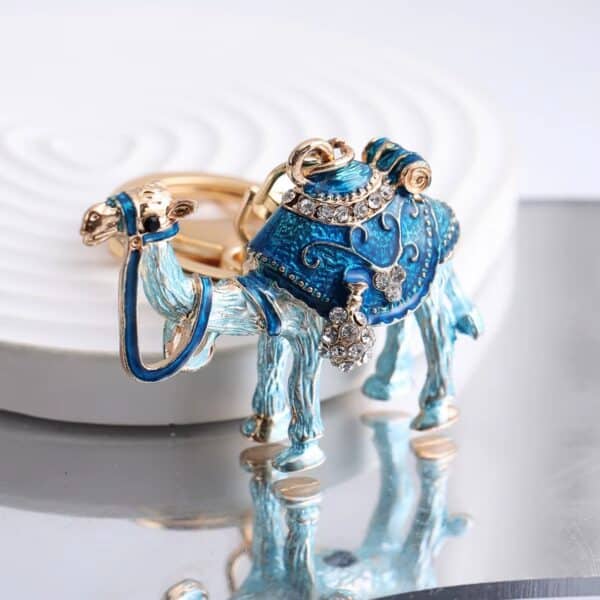 Porte-clés de Chameau avec Selle Arabesques et Strass