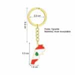 Porte-clys-Carte-du-Drapeau-du-Liban-en-Acier-Inoxydable-technique-3324