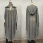 Robe Abaya Scintillante à Capuche avec Perles et Strass 11