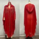Robe Abaya Scintillante à Capuche avec Perles et Strass 12