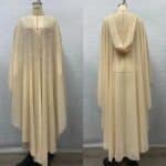 Robe Abaya Scintillante à Capuche avec Perles et Strass 2