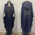 Robe Abaya Scintillante à Capuche avec Perles et Strass 8