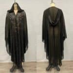 Robe Abaya Scintillante à Capuche avec Perles et Strass 9