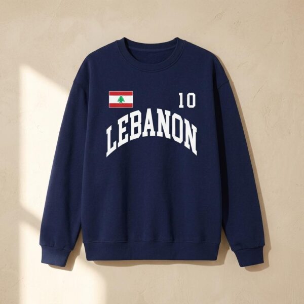 Sweat-shirt Homme en Polaire Ample avec Drapeau Libanais