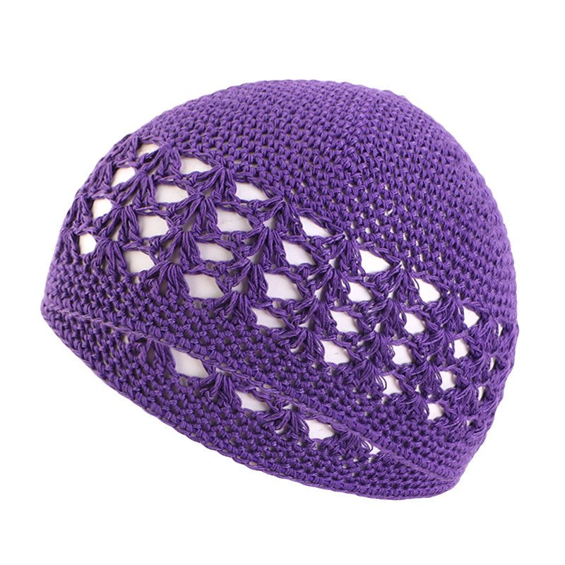 Gorro de algodão vazado unissexo multicolor