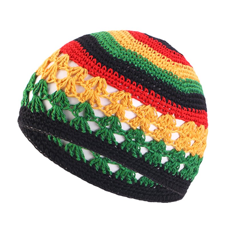 Gorro de algodão vazado unissexo multicolor