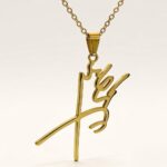 Collier-signature-calligraphique-Pahlavi-en-acier-antirouille-argente-ou-dore-miniature