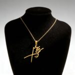 Collier-signature-calligraphique-Pahlavi-en-acier-antirouille-argente-ou-dore-picture-8