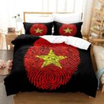 Housse-de-couette-1-personne-motifs-symboliques-orientaux-rouge-et-vert-picture-11