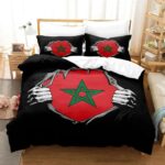Housse-de-couette-1-personne-motifs-symboliques-orientaux-rouge-et-vert-picture-17