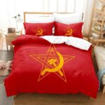 Housse-de-couette-1-personne-motifs-symboliques-orientaux-rouge-et-vert-picture-3