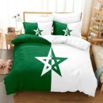 Housse-de-couette-1-personne-motifs-symboliques-orientaux-rouge-et-vert-picture-5