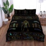 Housse-de-couette-200×200-motifs-egyptiens-dores-et-cartouches-hieroglyphiques-picture-2